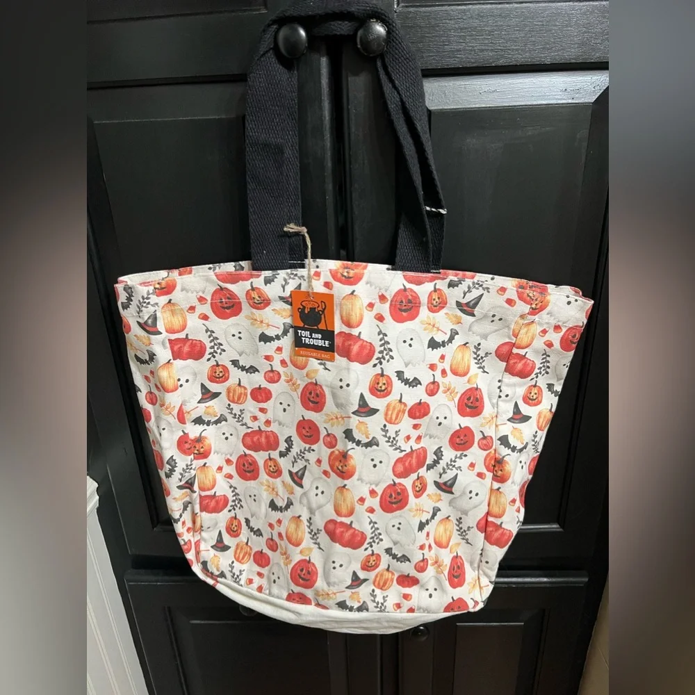 Adorable Reusable Halloween Large Canvas tote Bag